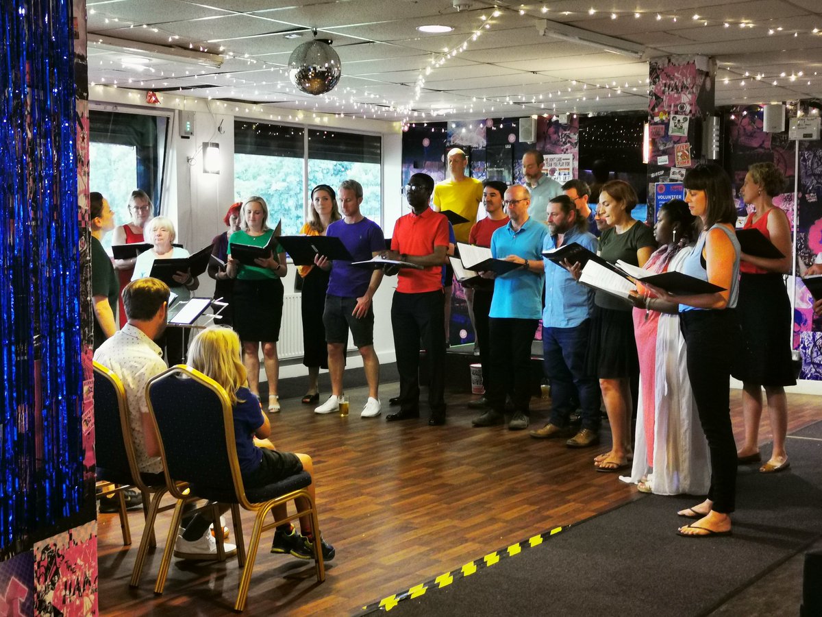 The fabulous <a href="/noteoriouschoir/">Note-Orious Choir</a> in full swing at the summer concert!