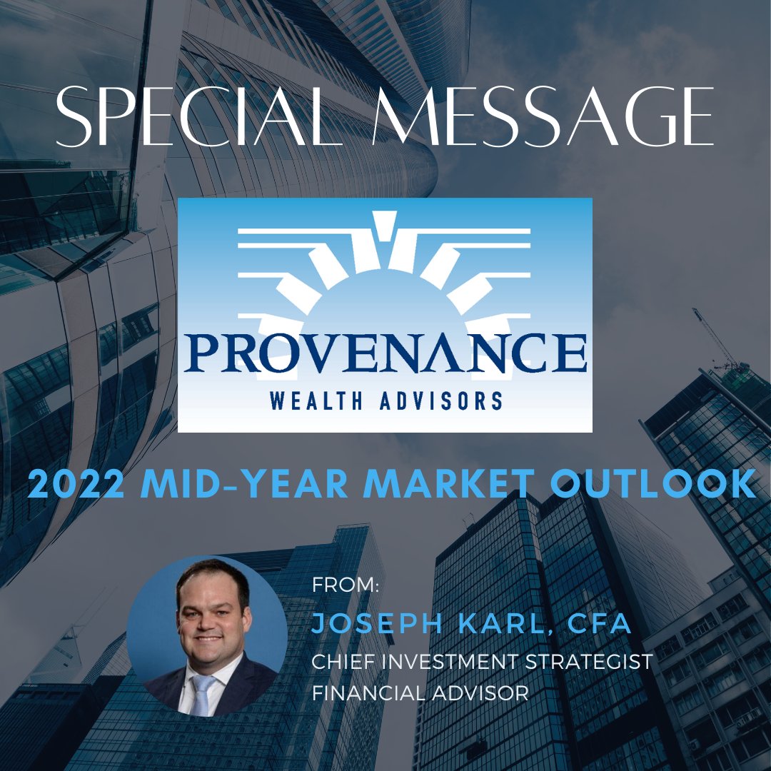 ProvWealth's tweet photo. PWA's CIO @JosephMKarl shares the 2022 mid-year market outlook. #Inflation has remained persistent, prompting the Federal Reserve to raise #interestrates in the most aggressive manner since 1994. Follow the link for insight from our #investment leadership. https://t.co/7itDFPOY7Y https://t.co/ya55YJ3DPA