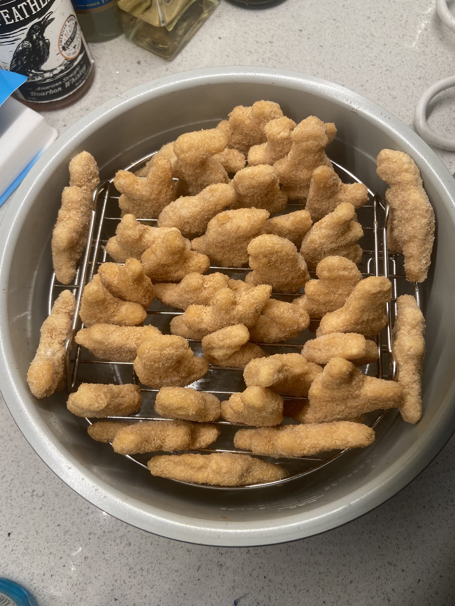 rose on X im high as hell and just discovered i can fit way more dino nuggets in my air fryer if i put them vertically https t bvTiNEWszR X