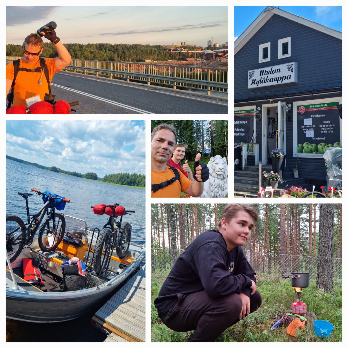 MIJaaskelainen's tweet photo. KesÀn #pyörÀily 244 km #saimaa tehty reitillÀ #Joutseno #Lappeenranta #taipalsaari #utula #ruokolahti #Simpele #RautjÀrvi #Immola. Paras sÀÀ, palvelut vesistöylityksissÀ ja yöpymiset improvisoidusti hiekkakuopilla ja rannoilla. Ja Utulan KylÀkauppa! @SaimaaGeopark @matkahuolto https://t.co/LCuajqNant