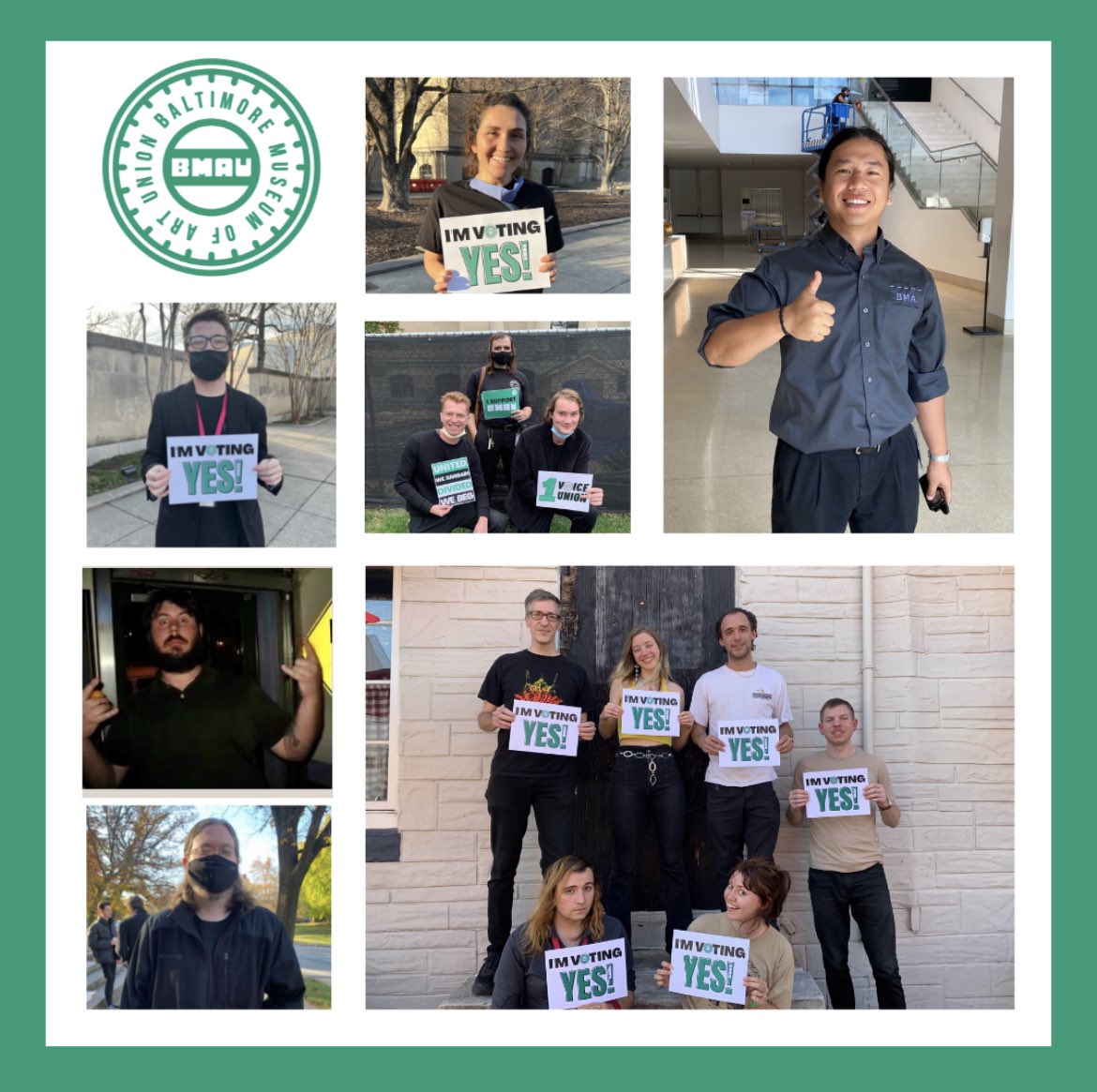 BMAUnion's tweet photo. We’re ready for a wall-to-wall union!
#bmaunion #unionYES #BMAU #baltimore https://t.co/Ktw76iK162