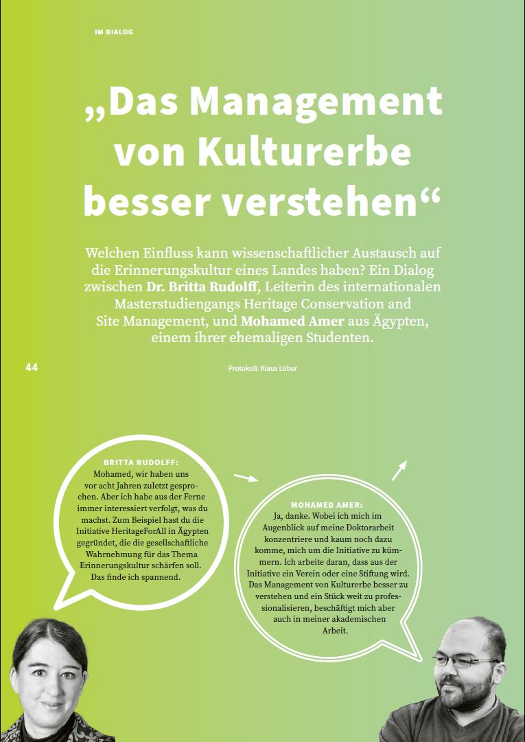 mohammadbadry21's tweet photo. Lüber, K. (2022). A Better Understanding of #Heritage #Management. @DAAD_Germany Alumni LETTER 01/2022 #Remembrance: Understanding #History and Taking Responsibility, p. 44 - 47.
You can read the full #interview with Dr. @brittarudolff  here: https://t.co/9aYBhpV3xH https://t.co/keNzoR3r4W