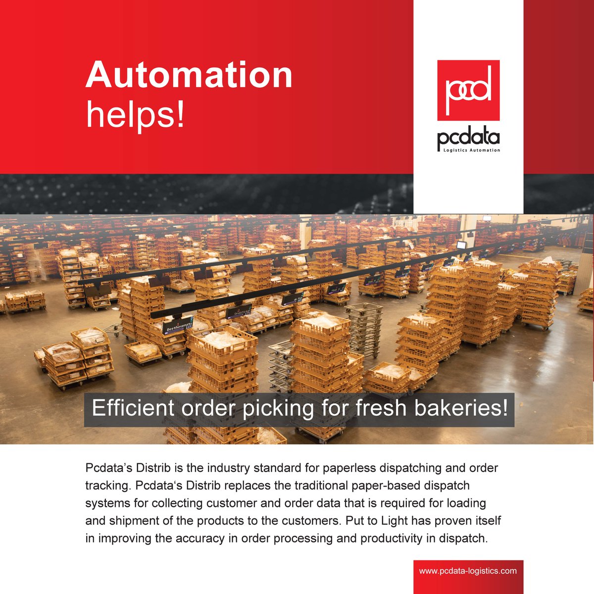 Pcdata @ IBIE Booth 2865 <a href="/BakingExpo/">IBIE 2025</a>. This video shows you what Distrib means for your Order processing and Productivity with Pre-dispatch, End-dispatch and Dock Manager bit.ly/3nMah4b with 1000+ systems installed across the globe, in 35 countries - worth a look.