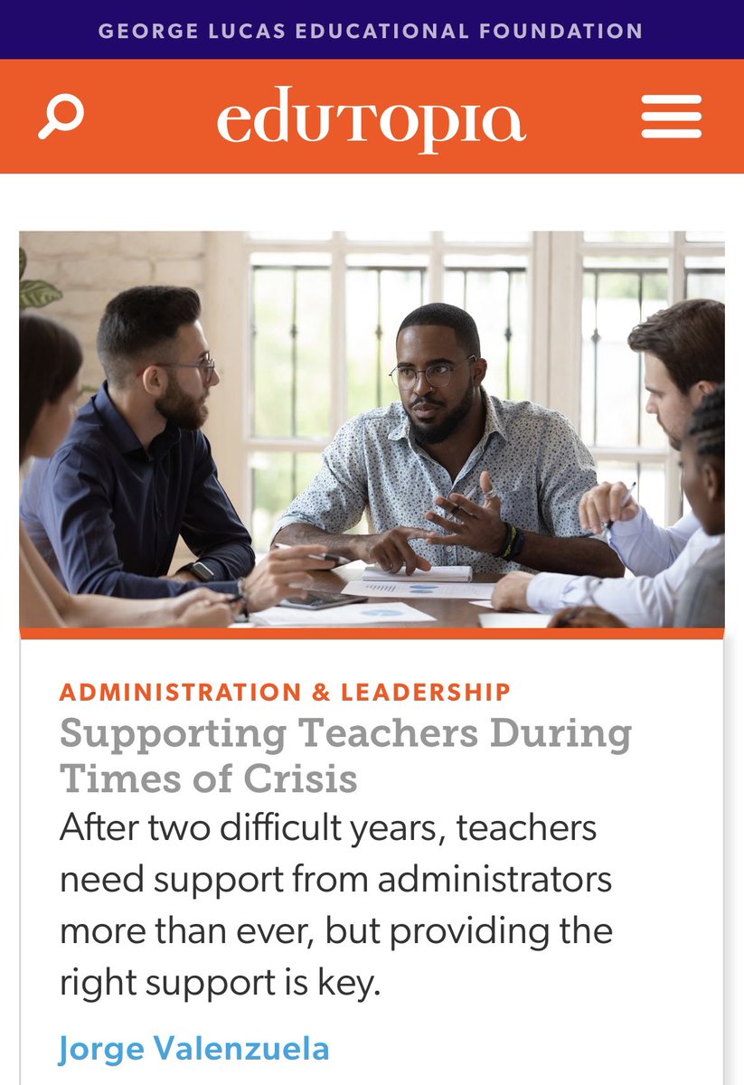 JorgeDoesPBL's tweet photo. [READ] ‘Supporting Teachers During Times of Crisis’ via @Edutopia 🧡🧡

Access here: https://t.co/gn4RXDj7RF

#JorgeDoesPBL #Education #Teachers https://t.co/YWLYNyxXgV