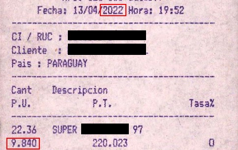 rickyalderete's tweet photo. Estaba revisando mi app de @taxitpy y miren esto, les muestro en pocas facturas lo que es la inflación del combustible en los últimos 5 años, ¡una locura! https://t.co/9zLo968XZt