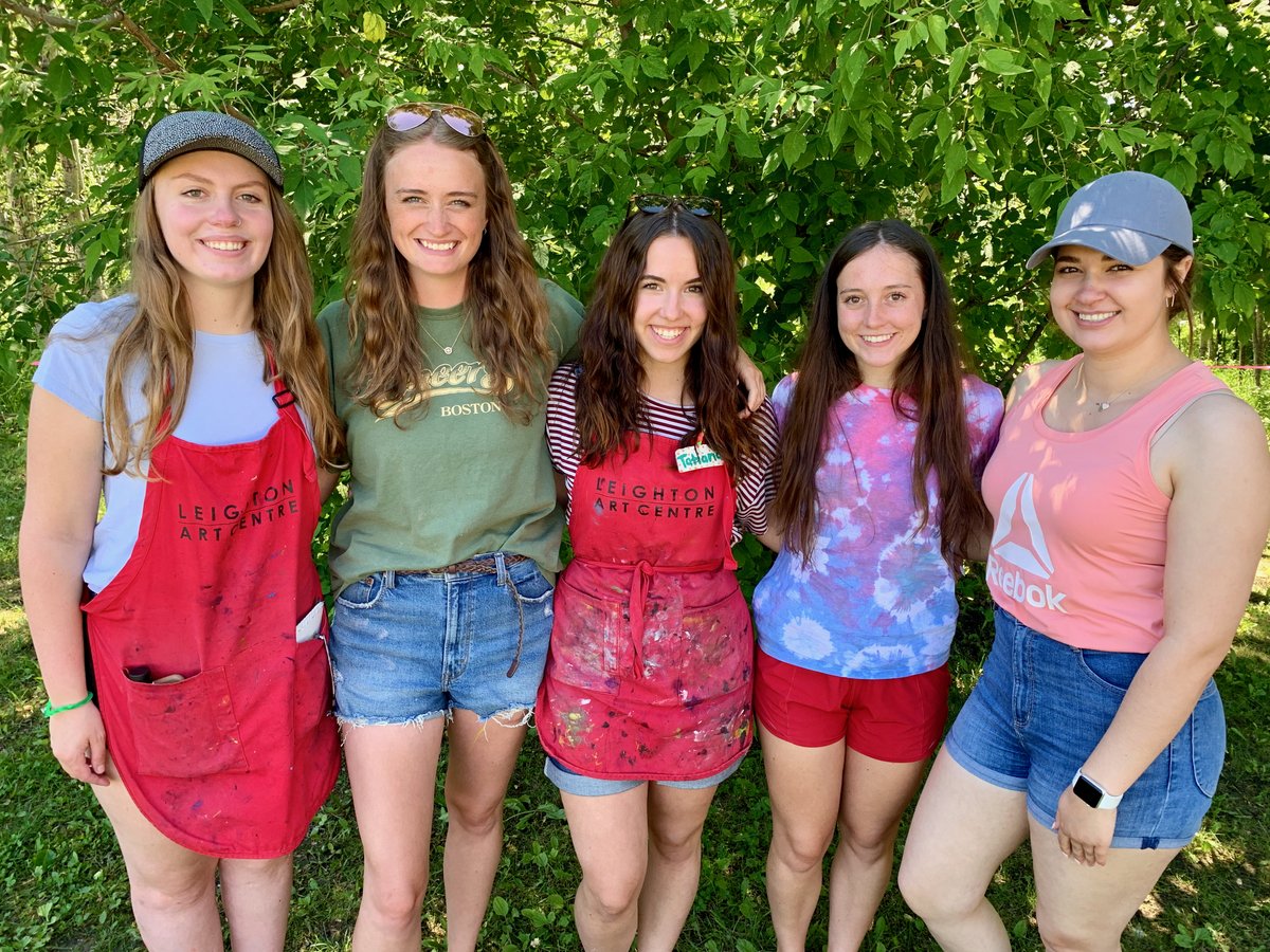 We have a FANTASTIC summer camp team this year, both Returning &amp; New! Introducing (l-r) Olivia Felstrom-Oickle (R), Manhattan Turn (R), Tatiana Vacey (R), Olivia Glabus (N) and Taylor Coransiniti (N).

This summer's 480 artist-campers are in great hands!

#yyckids #yycarts