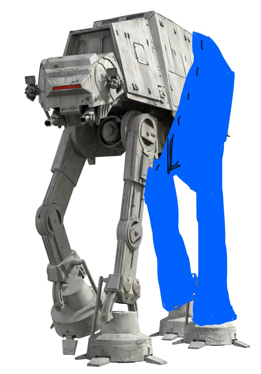 realteaemoji's tweet image. if an AT-AT wore pants would it wear them

like this             or            like this