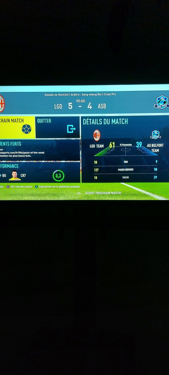 Quand tu tombe sur <a href="/MrClubPro/">Mr Club Pro</a> en match de div 10 . Bien jouer !!!