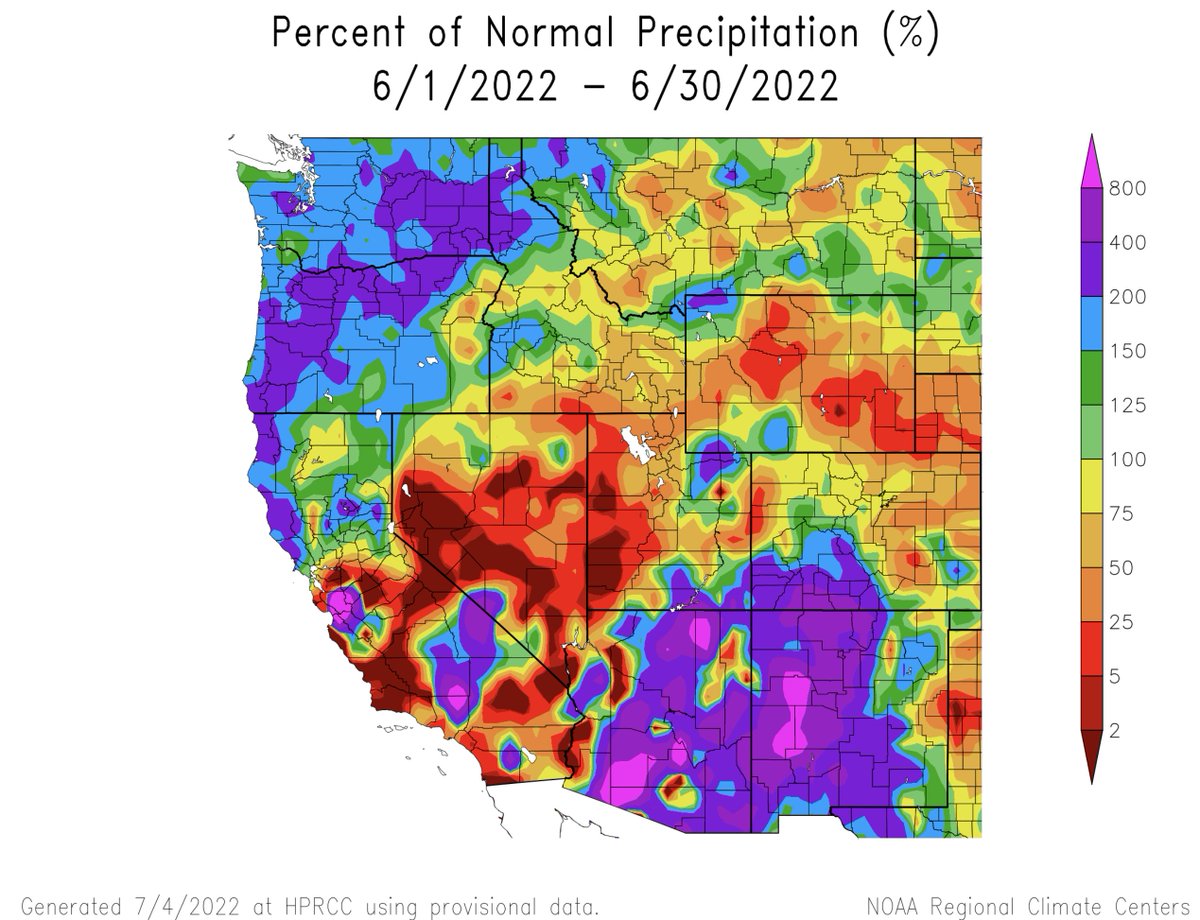 Monsoon rains provided some moisture relief in Southern Colorado in June.