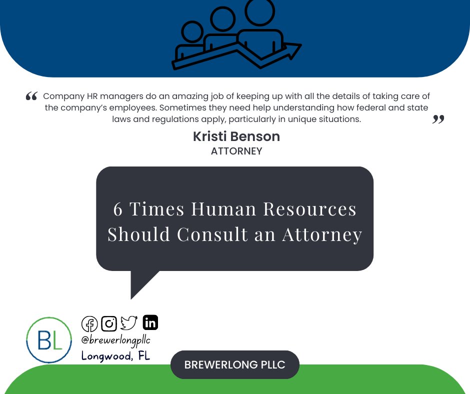 When should #HR call an #attorney? We've got some answers for you here: loom.ly/FnYTpkA   
#smallbusinesslaw #humanresources #employmentlaw