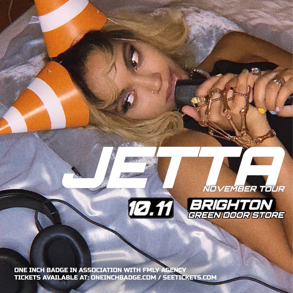 🖤🧡🤍NEW SHOW🤍🧡🖤 One Inch Badge Presents JETTA + Support 10th Nov // Tix £10 // 1900-2230 // 18+ Tickets: link.dice.fm/Gada78e47c94