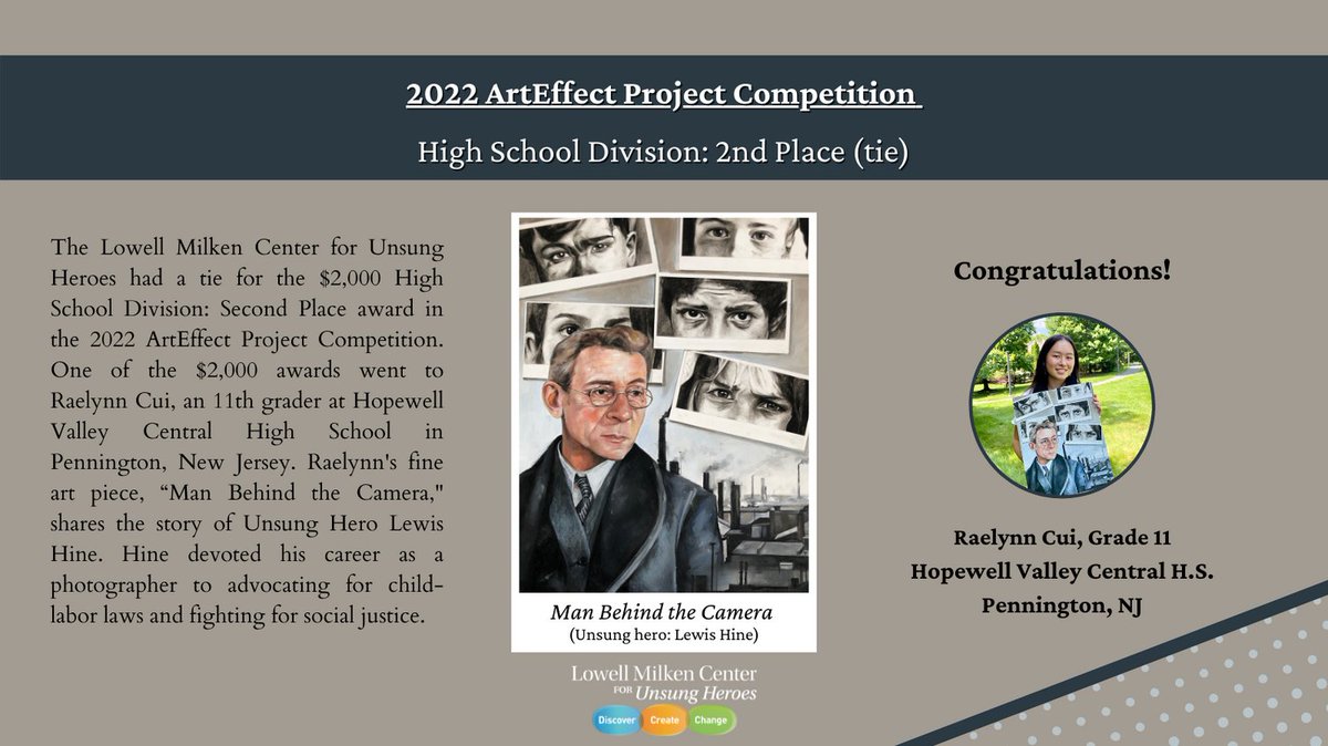 LowellMilkenCtr's tweet photo. Winning projects will be on display at the LMC soon and available to view virtually at https://t.co/Qgaf5I5Rlh.
@HVCentralHS @HVRSD @RoTreece
#arteffect #unsunghero #artcompetition #fineart #studentartcompetition #socialjustice #childlaborlaws #lewishine #photographer https://t.co/0RqpdpkBLL
