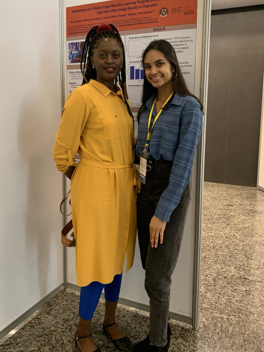 BHedtGauthier's tweet photo. Enjoyed today's presentation by Harvard undergrad Siona Prasad and University of Rwanda PhD Candidate Monique Abimpaye on the robustness of our surgical site infection prediction when image quality is degraded. Will post link soon!

@AIMS_Next @UR_aceds @harvard_data @HarvardGH https://t.co/YZ5VEnuaCJ
