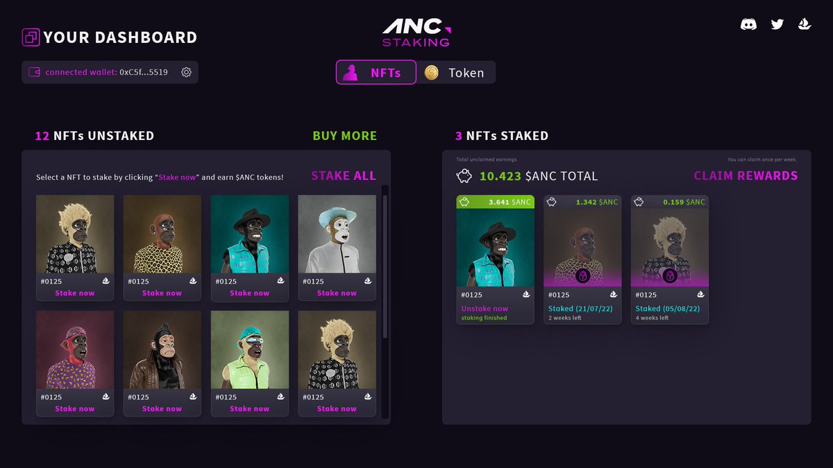 Dual Staking 👀

Giving away 11x WL spots + 1 free NFT 👇

To enter you must:
1⃣ Follow <a href="/ApeNightClub/">Ape Night Club</a>
2⃣ ❤️ &amp; RT This Post
3⃣ Tag 3 frens

✅Join: discord.gg/apenightclub