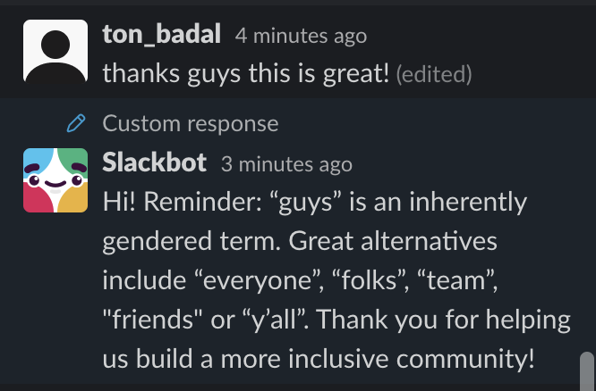 TonBadal's tweet photo. This is great @SlackHQ 👏🏳️‍🌈 https://t.co/WgRXZ4FdVm