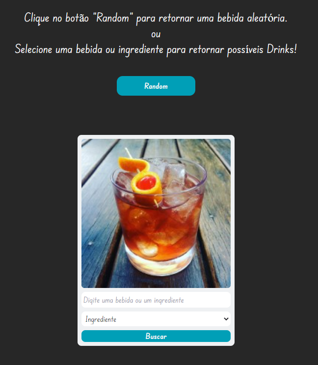 valtercfjunior's tweet photo. Primeiro projeto com React! ⚛️

🛠️Consumi uma API de drinks com:
>React (Router, useState, useEffect);
>TailwindCSS (responsive);
>Axios;
>Vite;

Aceito críticas, sugestões, melhorias e parcerias 🦾

GitHub: https://t.co/POccUI2eHT
Link: https://t.co/KbEMJhqw2j https://t.co/OsnqKsuZep
