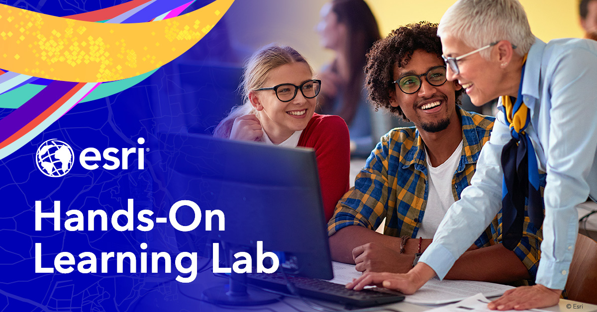 EsriTraining's tweet photo. #EdSummit @EsriUC kicks off tomorrow—who's going? As you map out your time, be sure to check out the free Hands-On Learning Lab to pick up some new #ArcGIS skills and discover what's new. Learn more at https://t.co/N5gGbFm60h. https://t.co/fvnh1dvLDm