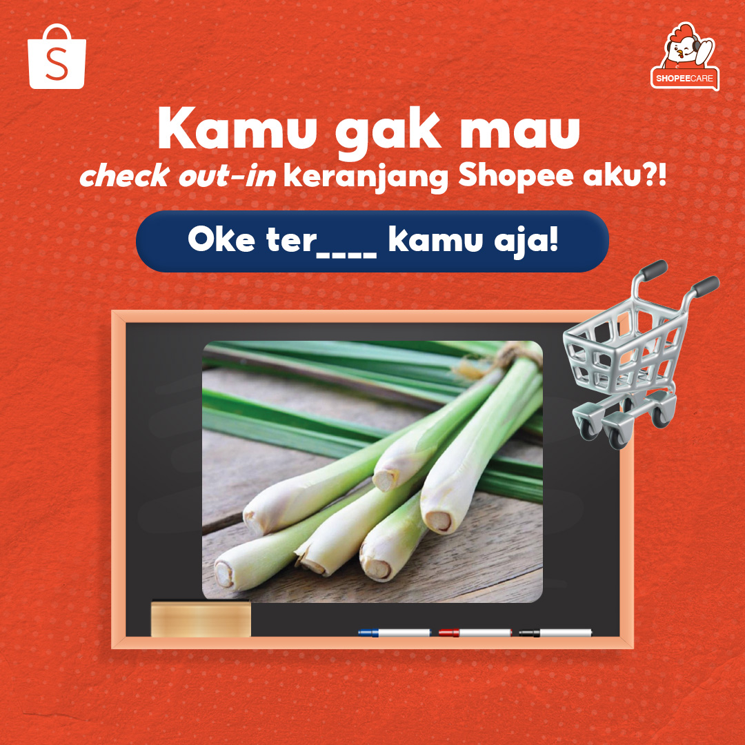 Sobat Shopee! Selain buat masak nasi uduk dan jadi bumbu masakan, ternyata tanaman ini bisa jadi senjata si ayang pas lagi bete kalo keranjang Shopeenya gak dicheck out-in. Waduh! #Shopeecare 🤯🌱