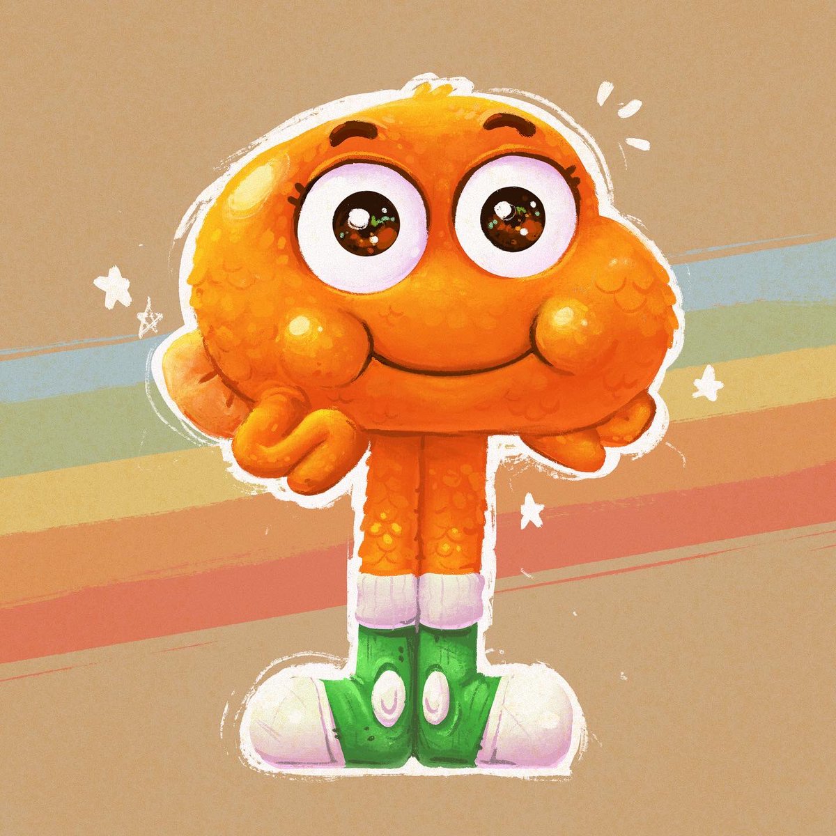 doodlecatcreate's tweet photo. “Everywhere’s my happy place!” -Darwin Watterson 💚🧡 #TheAmazingWorldOfGumball #tawog #darwin https://t.co/jh43YxGHBN