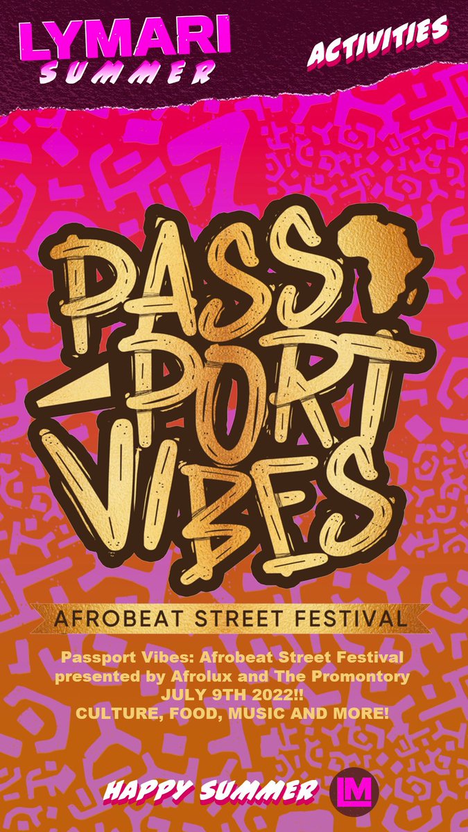 lymarimedia's tweet photo. This Saturday, @promontorychicago in Hyde Park is creating an “Afrobeats playground” by celebrating some of the biggest names in Afrobeat music at their Passport Vibes: Afrobeat Street Festival.  Link to register here https://t.co/7SkS6tT8WI https://t.co/ZRc9Gjm5Y0