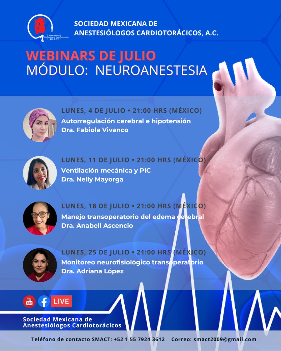 SMACT_'s tweet photo. "Éste mes no te pierdas el módulo de ""Neuroanestesia"". Registrate en https://t.co/X9dFnQTSKw para obtener puntos de recertificación. ¿Cómo me asocio? https://t.co/XXKy3CcQ5t #WebinarsSmact #Neuronestesia #TodosSomosSmact https://t.co/tQB4Lb1kp6