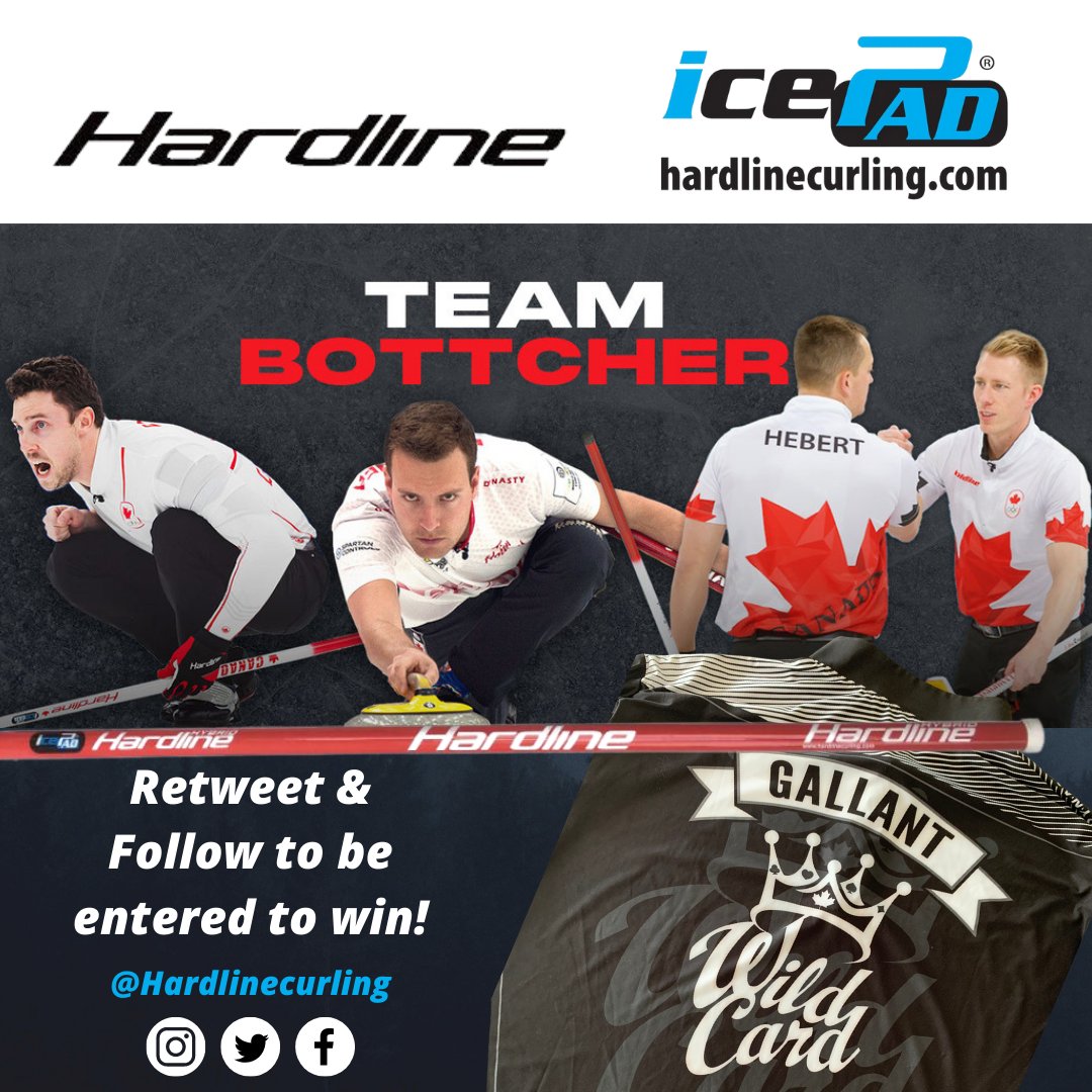 BottcherCurling's tweet image. 💥🎁TEAM BOTTCHER PARTNER GIVEAWAY🎁💥

@HardlineCurling is giving away a broom, pair of pants and gloves, while @bpgallant is throwing in a signed Wild Card jersey to one lucky follower who RT's and follows us and our friends over at Hardline. Winner announced Jul 14th!