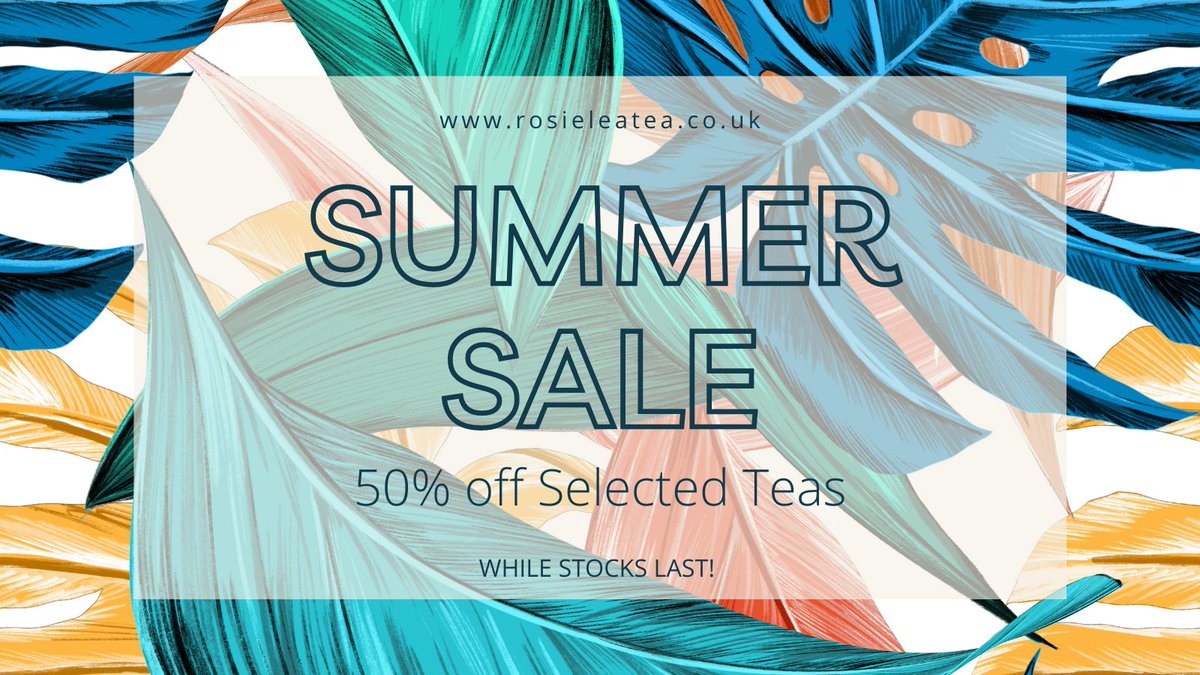To celebrate the warm weather finally arriving we're currently offering 50% off of selected teas on our website!

Follow the link below to view our summer #sale🌞

bit.ly/3nMf45x