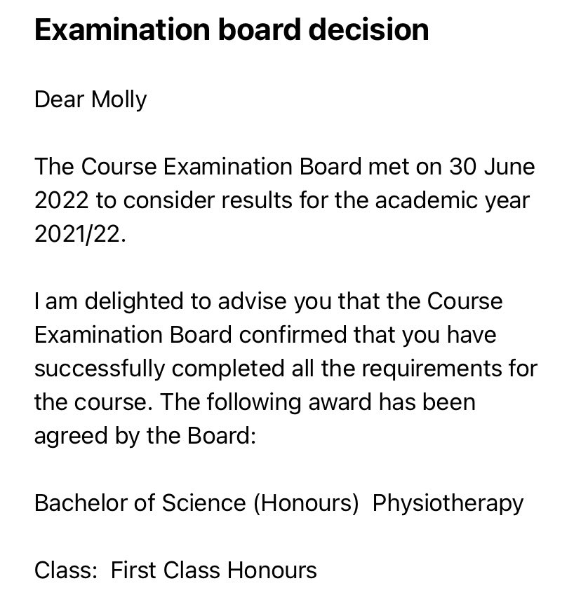 Couldn’t be happier to be graduating from uni with a First Class Honours in Physiotherapy 😅😅😅 3 years of hard work really did pay off!