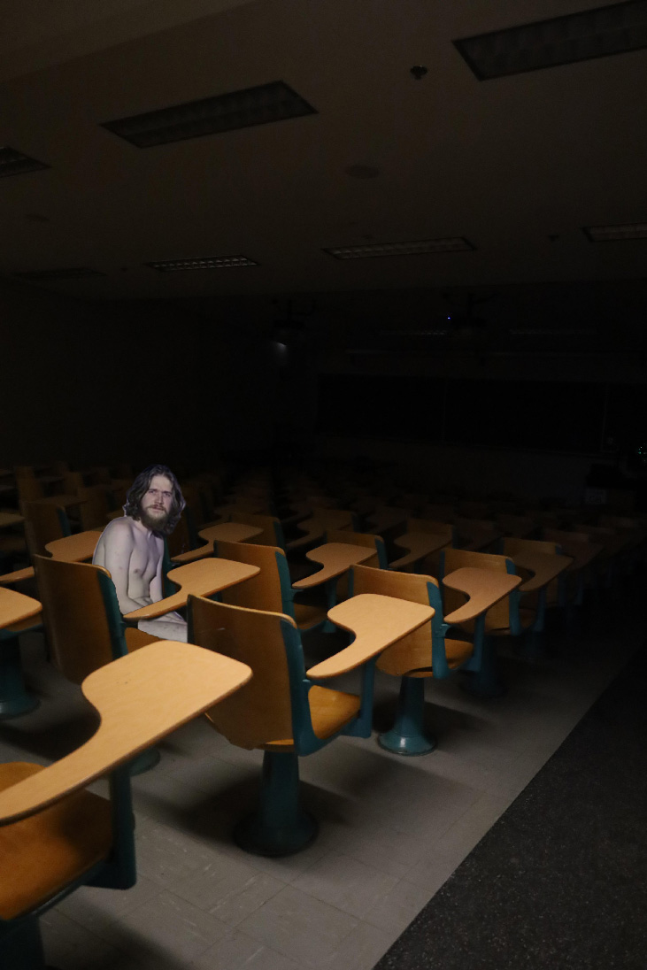 liminalpeepaw's tweet photo. he's all alon and nekid in the lecutre hall :) https://t.co/BsrITmqZsO