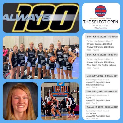 Onto the next tournament in Cincinnati! Let’s do this Always 100 Black 2023!! 🙌🏼🏀🧡