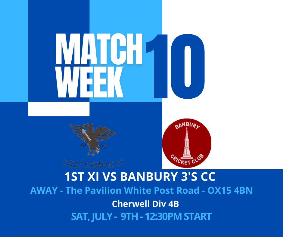 Great_HorwoodCC's tweet photo. Both teams are in action this weekend with the 1st team away at Banbury and the 2nd's at home to Brill.
"The Clubhouse" will be open as normal tonight with @Daddy10 on hand to keep you hydrated on this hot summers evening. Get yourself upto Nash Rd for a cold wet one.
#hoorrss https://t.co/DQm0IermKE
