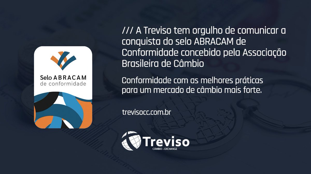 Não que seja novidade para os nossos clientes, mas os serviços da Treviso atendem aos mais rigorosos padrões de qualidade do mercado. Então assim que soubemos que a ABRACAM nos outorgou seu Selo de Conformidade 🏵️ viemos correndo contar para vcs!🗣️