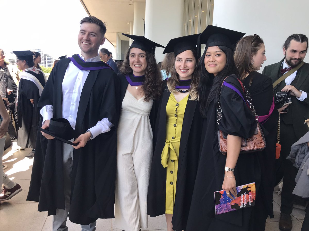 We’re so proud of the achievements of our whole cohort of new MA Documentary Film Graduates <a href="/LCCLondon/">London College of Communication</a> - a happy day at Royal Festival Hall  <a href="/southbankcentre/">Southbank Centre</a> today’s graduation ceremony. Here’s some of them with Course Leader Jeremy Williams.
