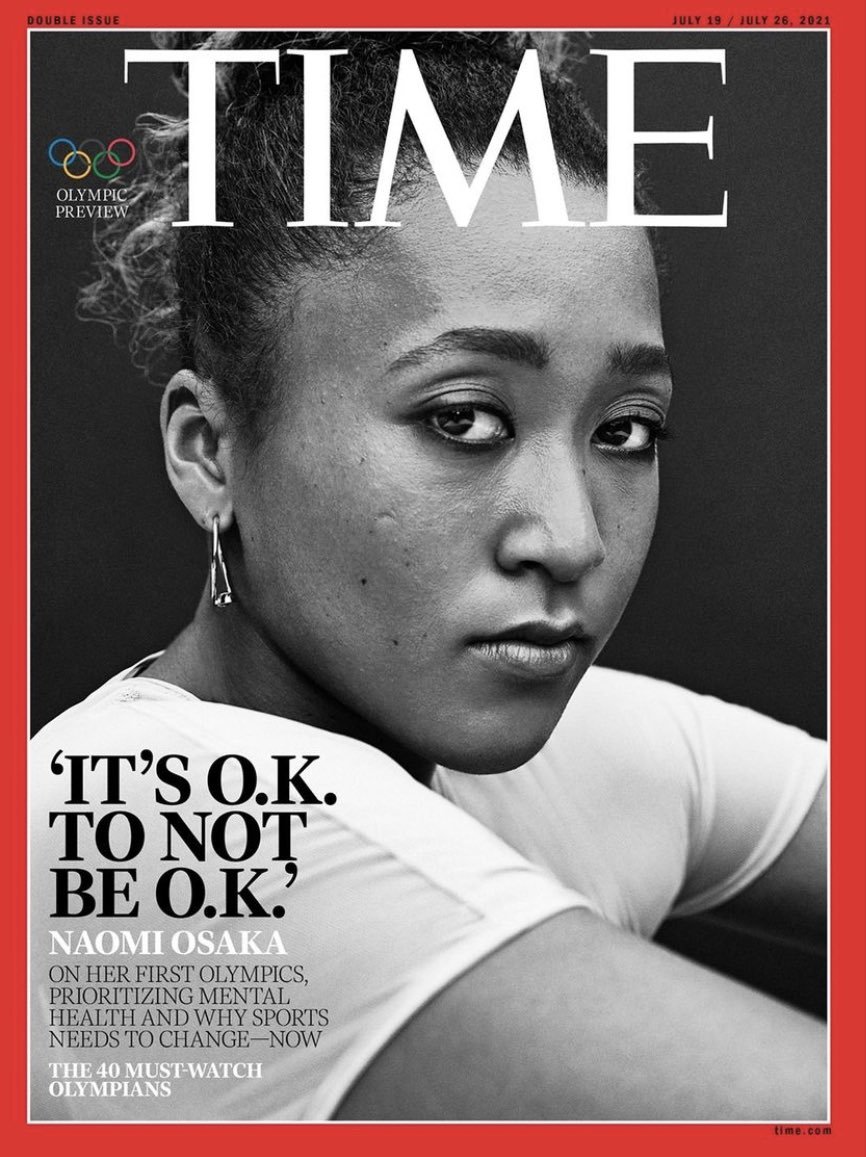 One year ago today: <a href="/naomiosaka/">NaomiOsaka大坂なおみ</a> graces the cover of TIME.

"Athletes are humans... It’s okay to not be okay, and it's okay to talk about it. Michael Phelps told me that by speaking up, I may have saved a life. If that’s true, then it was all worth it."