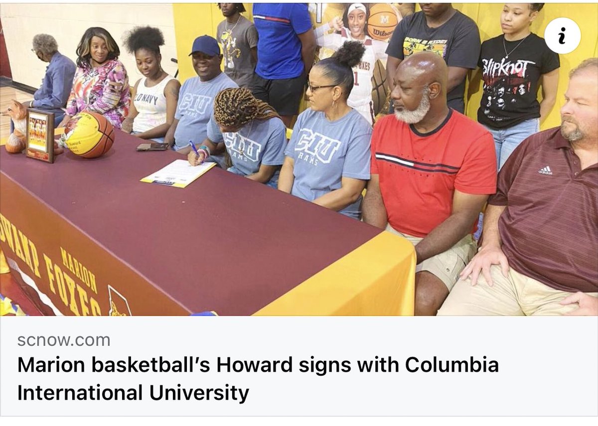 Signed with the #RAMS 💪🏽🐏CIU’ 26 💙💛 <a href="/ciuramswbb/">CIU RAMS WBB</a> <a href="/_CoachFleming/">Danielle Fleming</a> <a href="/_CoachDFleming/">Daron Fleming</a> <a href="/SwampFoxesWBB/">Marion Women's Basketball</a> <a href="/peedeesportss/">Pee Dee SC High School Sports Page</a>