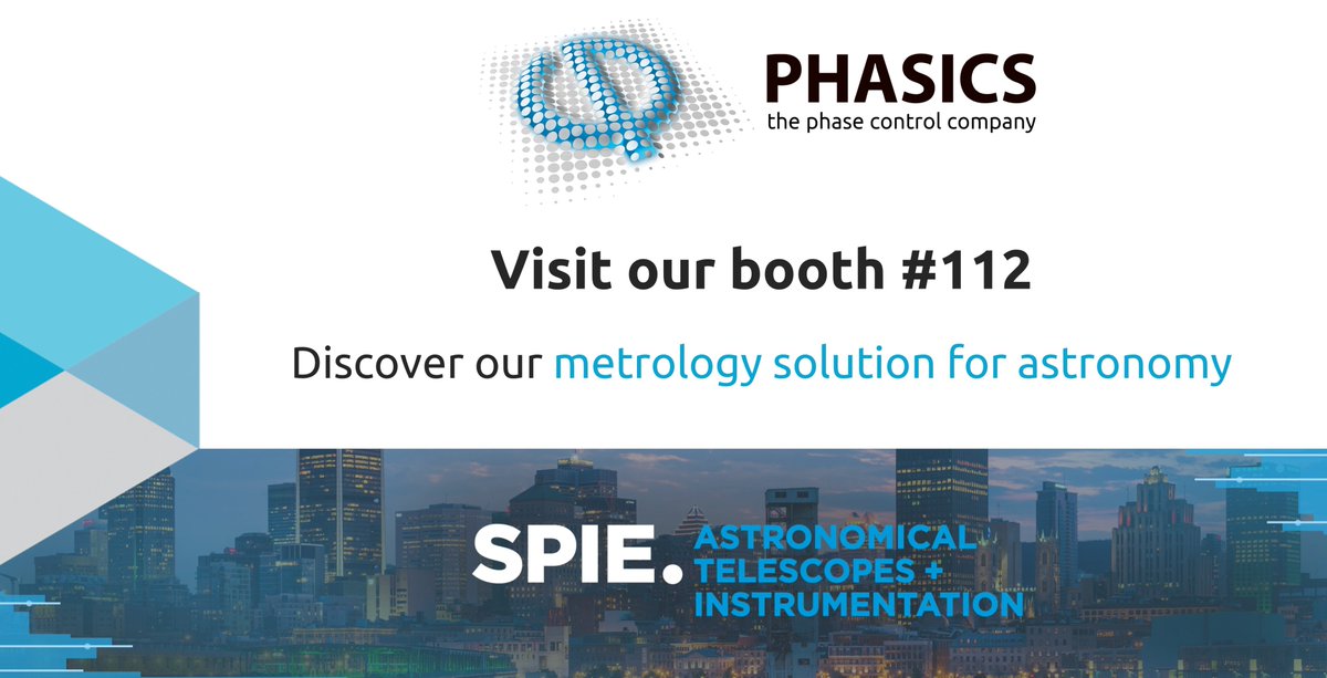 Phasics_SA's tweet photo. Visit our booth #112 during next SPIE Astronomical Telescopes + Instrumentation in a few days.
And discuss your wavefront metrology projects and see how #Phasics could help you
Learn more about our applications in astronomy: https://t.co/FEPIwPL9Lx
#astronomy @SPIEtweets https://t.co/WKhVkUN9hG