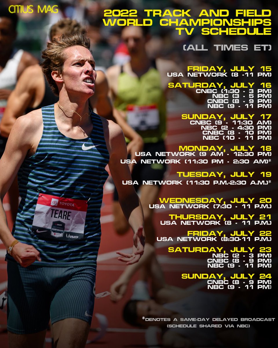 If you’re wondering how to watch @wchoregon22 (July 15-24) on TV starting next week, save this post or share it with a friend. 📺

Get your popcorn and snacks ready. 🍿