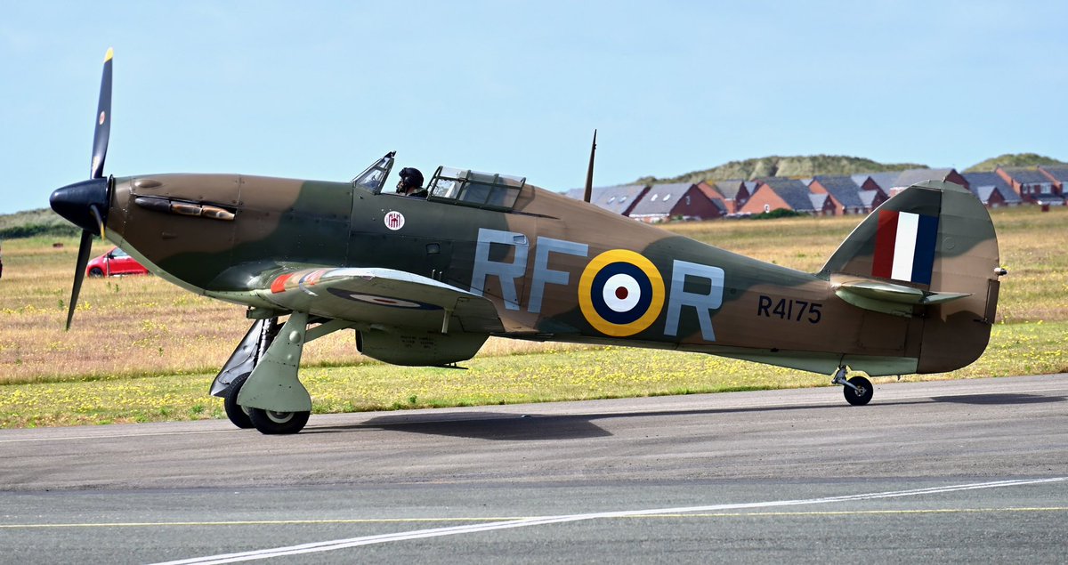 BlackpoolAviat1's tweet photo. Blackpool Airport variety:- RAF Typhoon arriving today(8th July), for the Southport Airshow, Hawker Hurricane (carrying Polish AF markings) departing 1st July after visiting Hangar42(WW2 Museum) and an ‘adapted’ B727 of the Oil Spill Response fleet overhead on a training exercise https://t.co/jwcr79zz7x