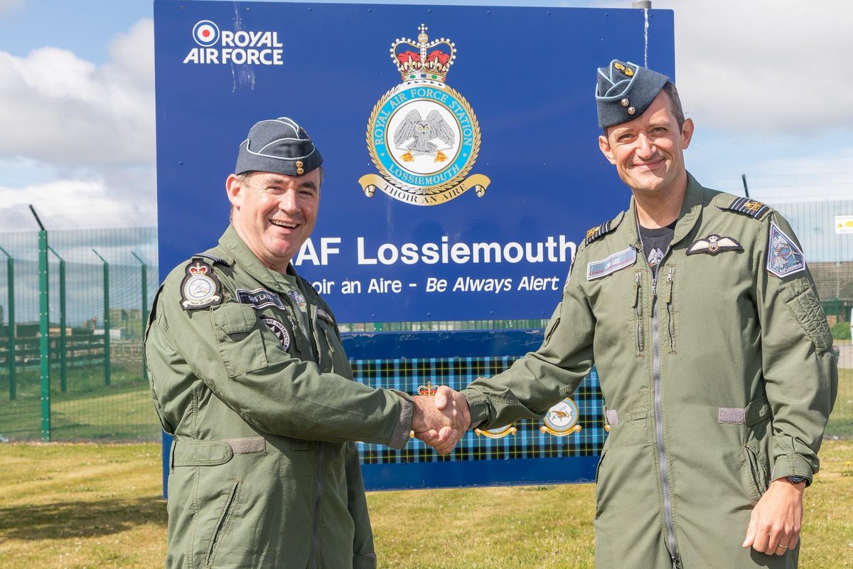 I had the honour of handing over RAF Lossiemouth today to Group Captain Jim Lee. It’s been a privilege to work with @TeamLossie for the last 2 years, #SecuringTheSkies and #SecuringTheSeas. I wish Gp Capt Lee, his family and all at Lossie the very best for the future!