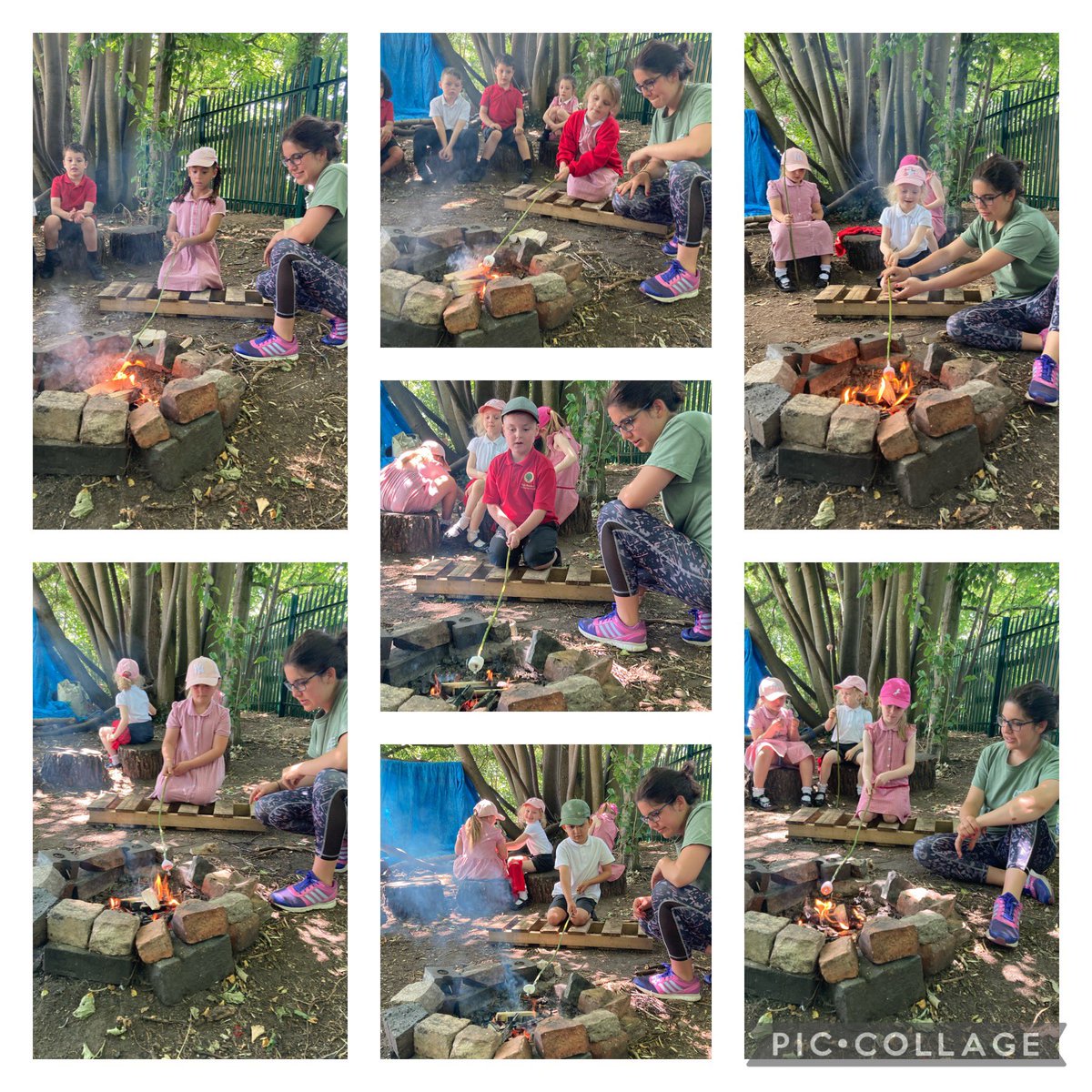 <a href="/HMC_School/">High Meadow Community School</a> Year 1 toasting marshmallows for their very nearly last #forestschool session of the year! It was very hot but definitely worth it 😁 #firesafety #outdoors #outdoorlearning