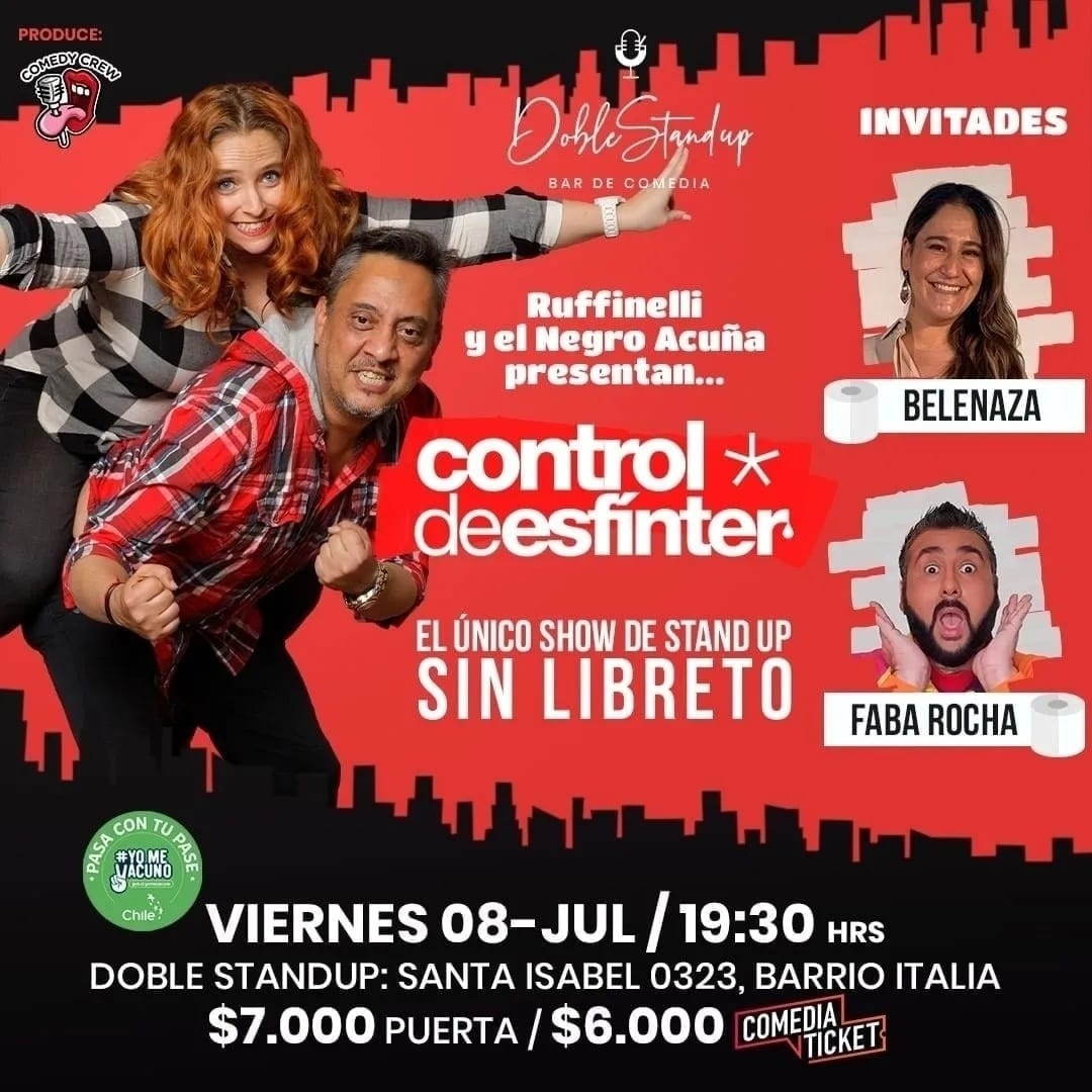 bruffinelli's tweet photo. 🚽HOY VIERNES SIN LIBRETO 🚽
#ControlDeEsfinter es el primer show de Stand Up Comedy improvisado con temas sacados de un pitcher 🔥 

💩 Estaremos @bruffinelli @macfern  @_belenaza  @elfabarocha en @doblestandup 💜 

🎟️ Entradas en https://t.co/Dm3MmodEFZ https://t.co/lJNpdbNyhQ