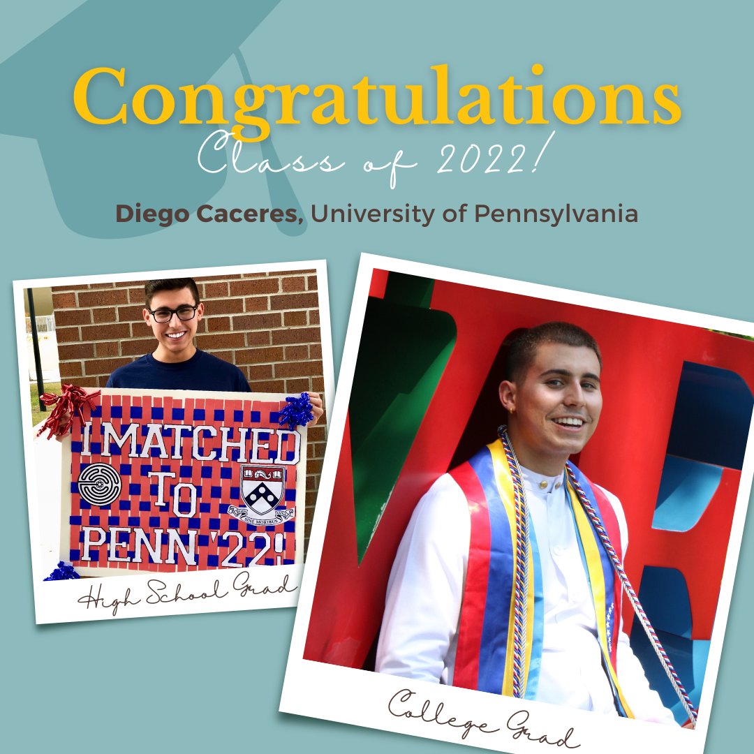 Diego Caceres, <a href="/Penn/">Penn</a> '22, shares lessons learned during college: "The value of good friends, good mentors, and most of all, an environment that provided me with all the opportunities that I've received the past four years." #Classof2022
