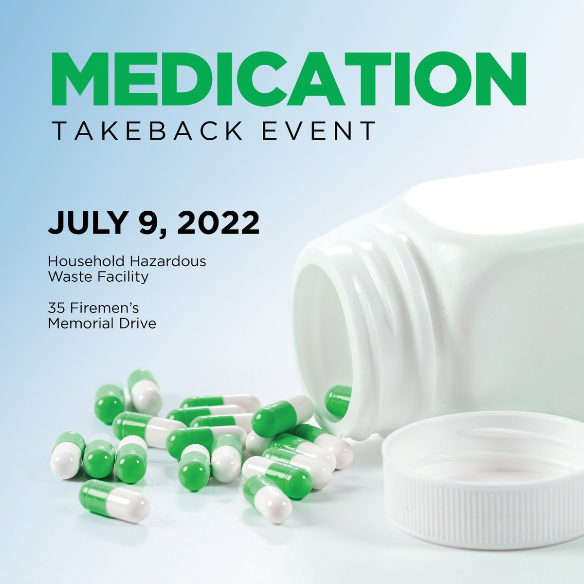 Have you heard about our medication takeback event? We safely dispose of all controlled and non-controlled medications. ♻️

📍 HHW Facility (Pomona, NY)
🗓️  July 9th
💚 Free &amp; anonymous for residents! 

👉 loom.ly/wCHq_Qs