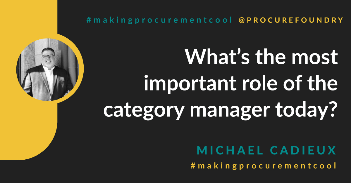 procurefoundry's tweet photo. Procurement Foundry followers, we'd love to hear your thoughts: What's the most important role of the #categorymanager today?
Share your answers below. ⤵️ #supplychain https://t.co/chxtBdTU7O