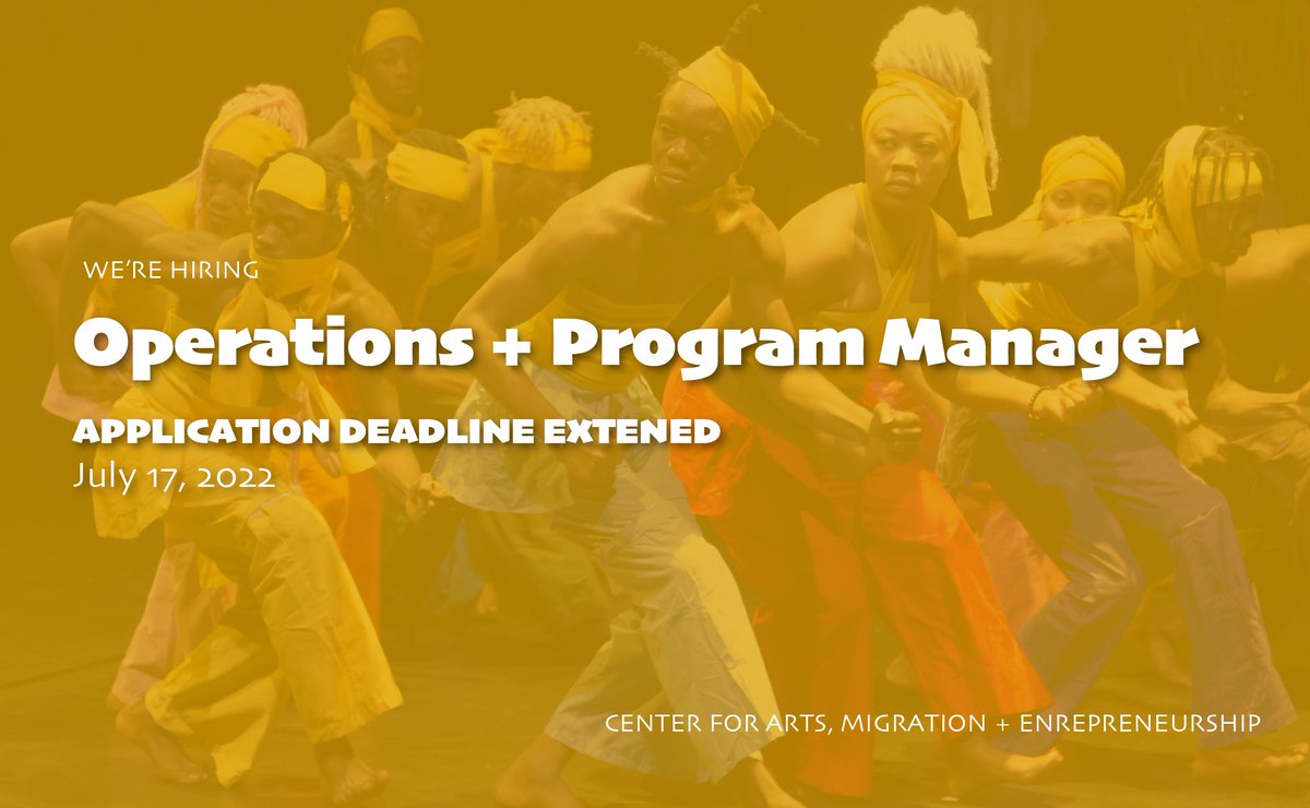 UF_CAME's tweet photo. If you haven't yet had the chance to apply to CAME's Operations + Program Manager position, YOU'RE IN LUCK! We are extending the deadline for all applications until July 17th, 2022!

Click the link below to learn more and apply!

https://t.co/GFfhVzvObM https://t.co/tMnA8VpOs7