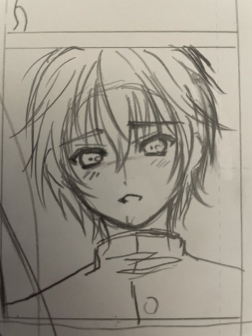 自分が描く空くんって、描く度にカッコ良さが上がってる気がする。(今回の空くんは学生服) 