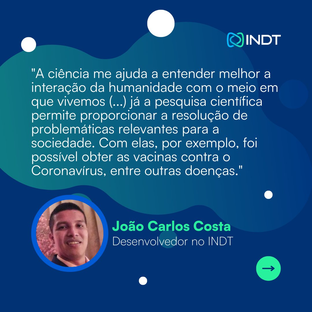 indt_instituto's tweet photo. ⚛️ No dia 8 de julho comemoramos o Dia Nacional da Ciência e do Pesquisador Científico. Mais que um momento de valorização, a data simboliza a importância da área científica nacional e estimula o trabalho de quem abre espaço para novas descobertas diariamente. https://t.co/0Z8vSXmwQW