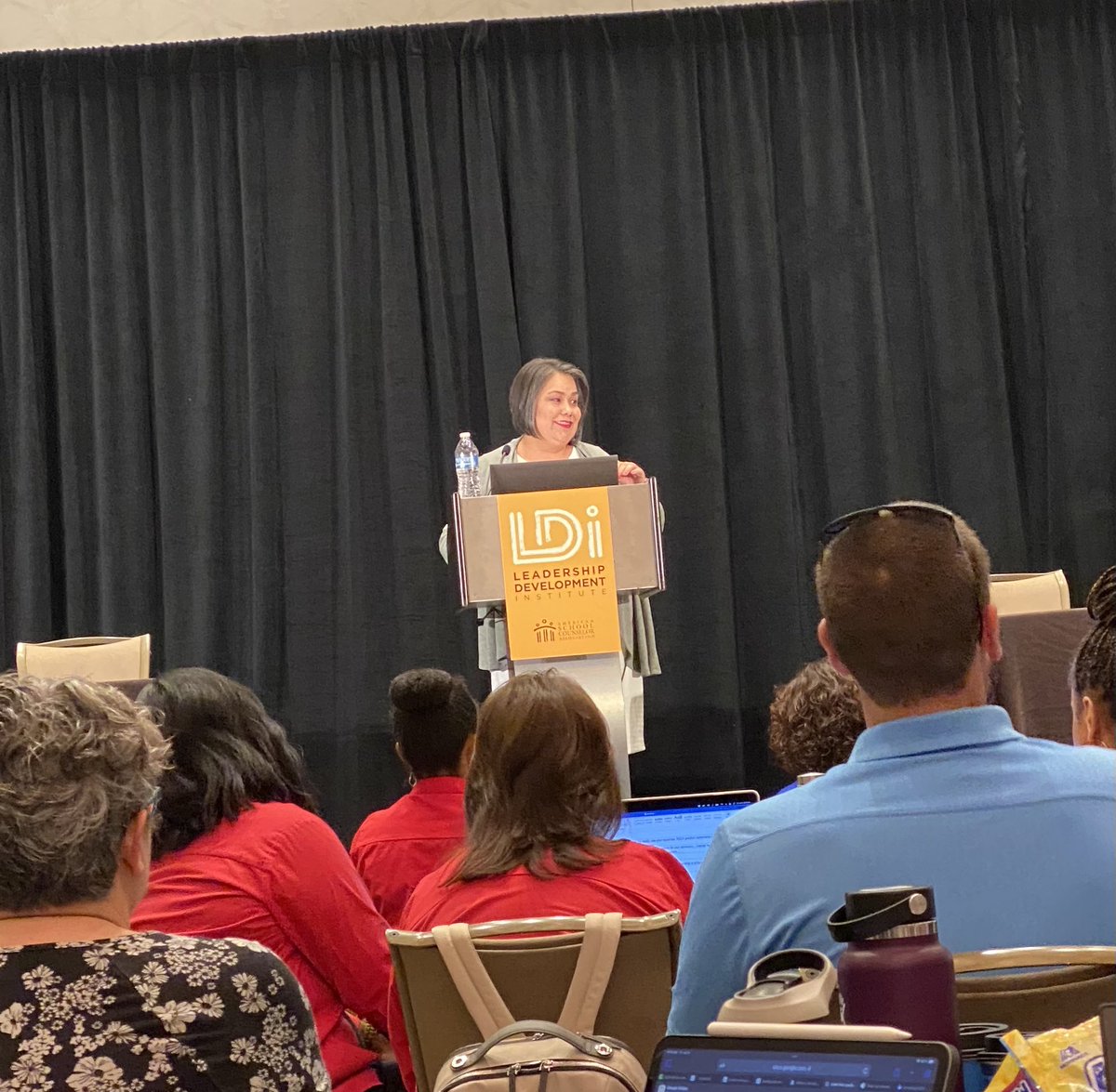 Alma Lopez was so inspiring at ASCA LDI this morning. #leanin #ASCA22 <a href="/MissAlma_LMS/">Alma</a>