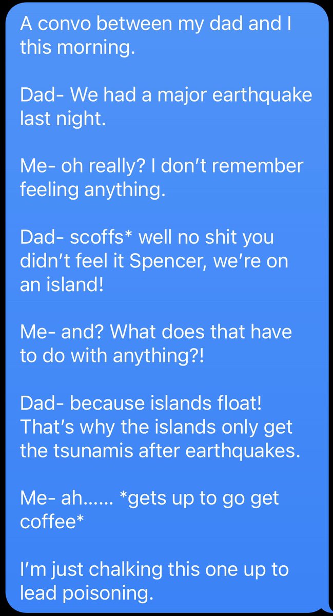 A real conversation between my father and I.. just open the image and read🤣