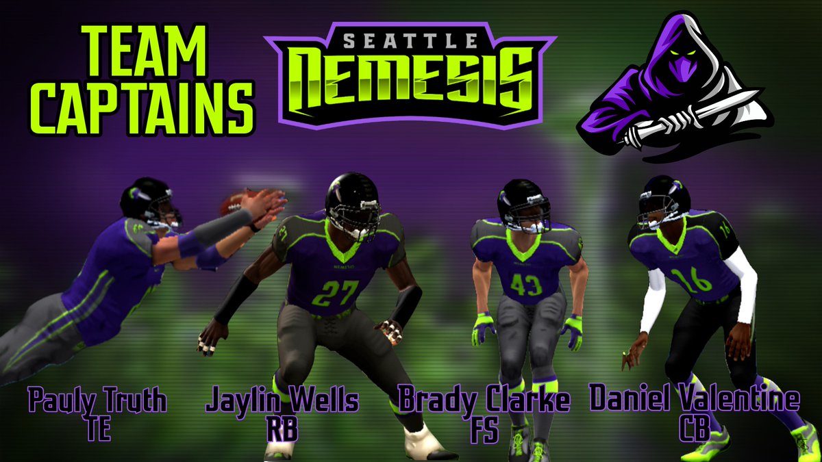 We would like to take a moment to announce our Team Captains for Season 19 of <a href="/simulationfl/">Simulation Football League</a>!

These guys have found a home in Seattle and we are absolutely thrilled to see these guys set the tone and help lead the team this season and for many to come!

#Darkside #Nemesis